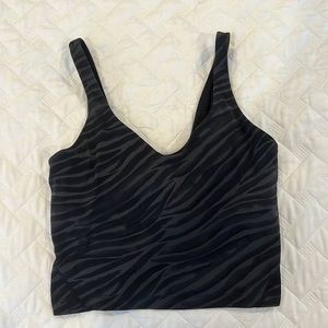 LULU ALIGN TOP BLACK ZEBRA PRINT
